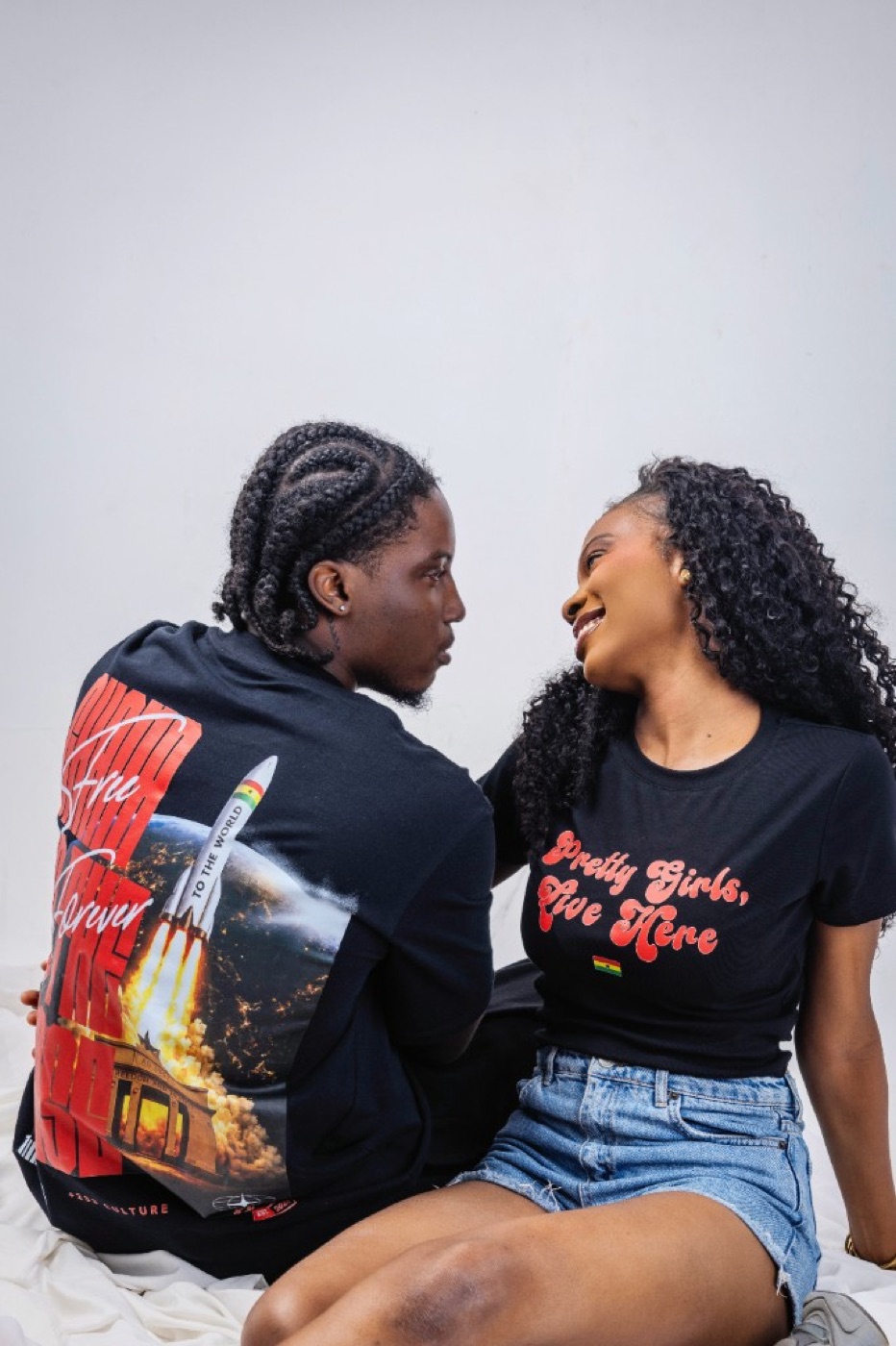 Ghana rocket tee and Pretty Girls crop top